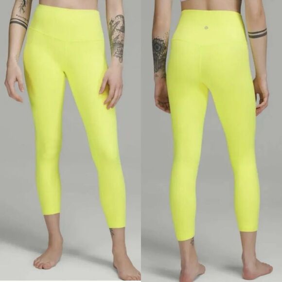 Lululemon Align HR Pant 25” Size 14 Electric Lemon NWT - Picture 1 of 4
